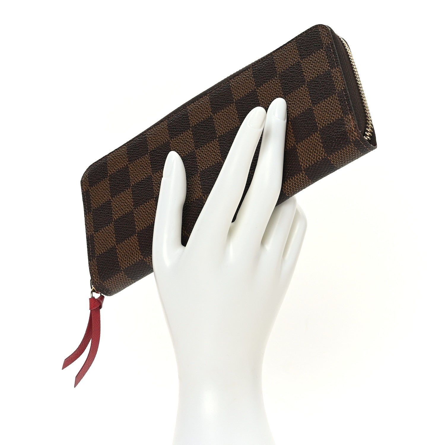 Louis Vuitton Damier Ebene Clemence Wallet Cherry 2 of 6