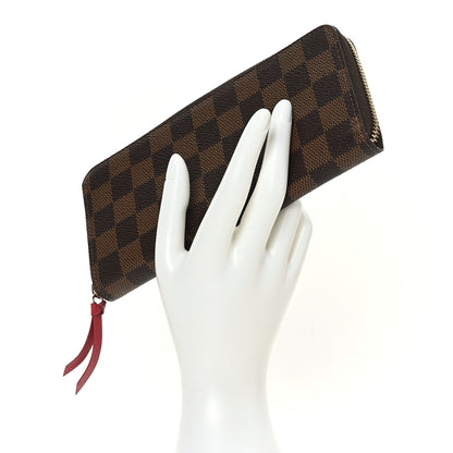 Louis Vuitton Damier Ebene Clemence Wallet Cherry 2 of 6