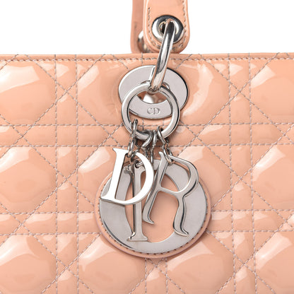Christian Dior Patent Cannage Large Lady Dior Light Pink 10 of 15