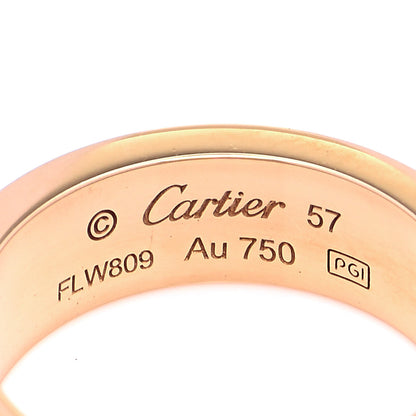 Cartier 18K Pink Gold Diamond 6.5mm LOVE Paved Ring 57 8 4 of 4