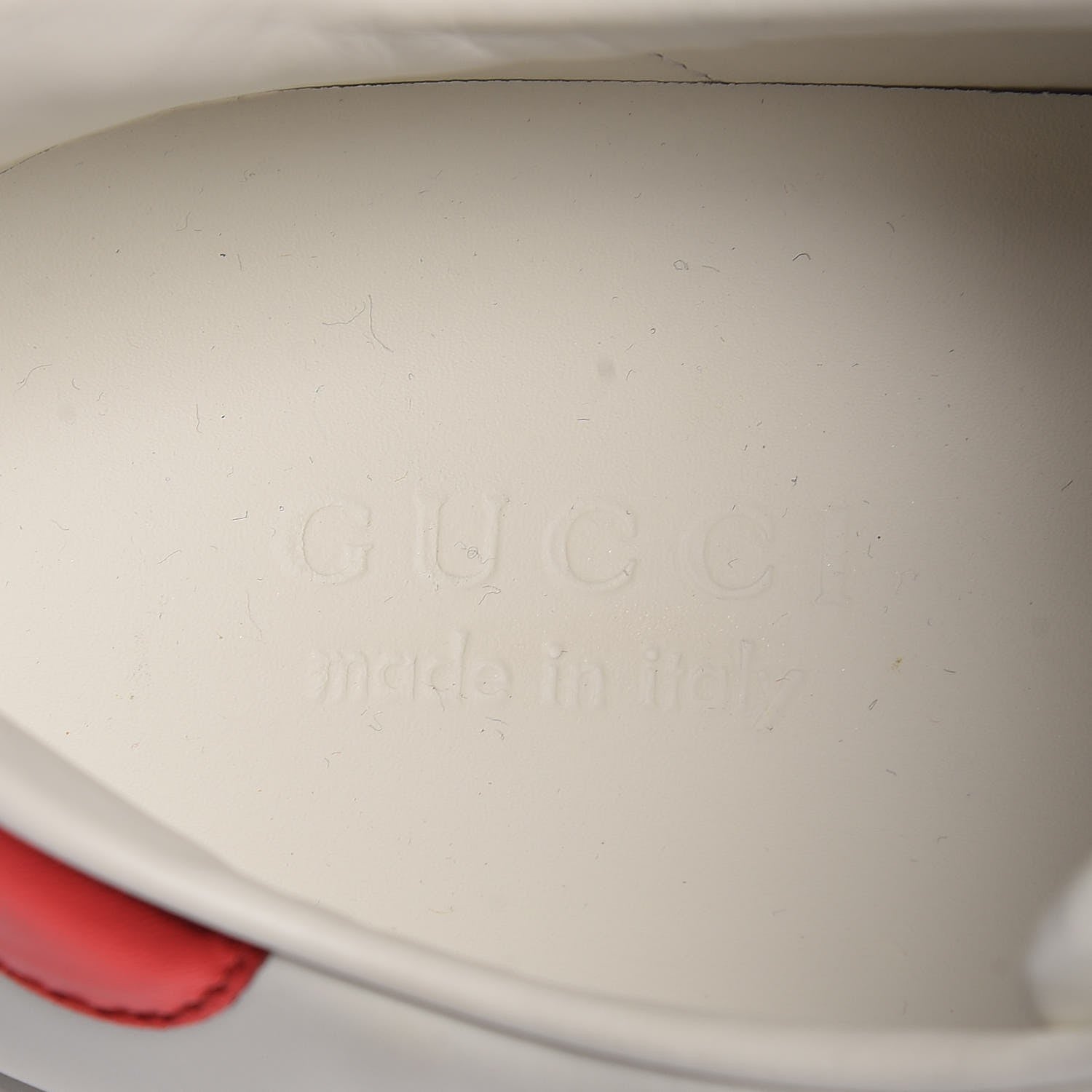 Gucci Calfskin Web Shark Embroidered Mens Ace Sneakers 8.5 White 8 of 12