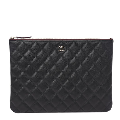 Chanel Caviar Quilted Medium Cosmetic Case Black 1 of 8