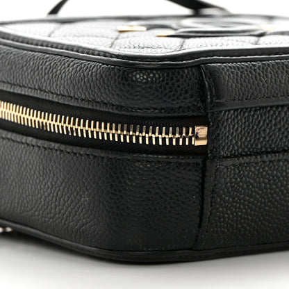 Chanel Caviar Quilted Small CC Filigree Vanity Case Black 9 of 18