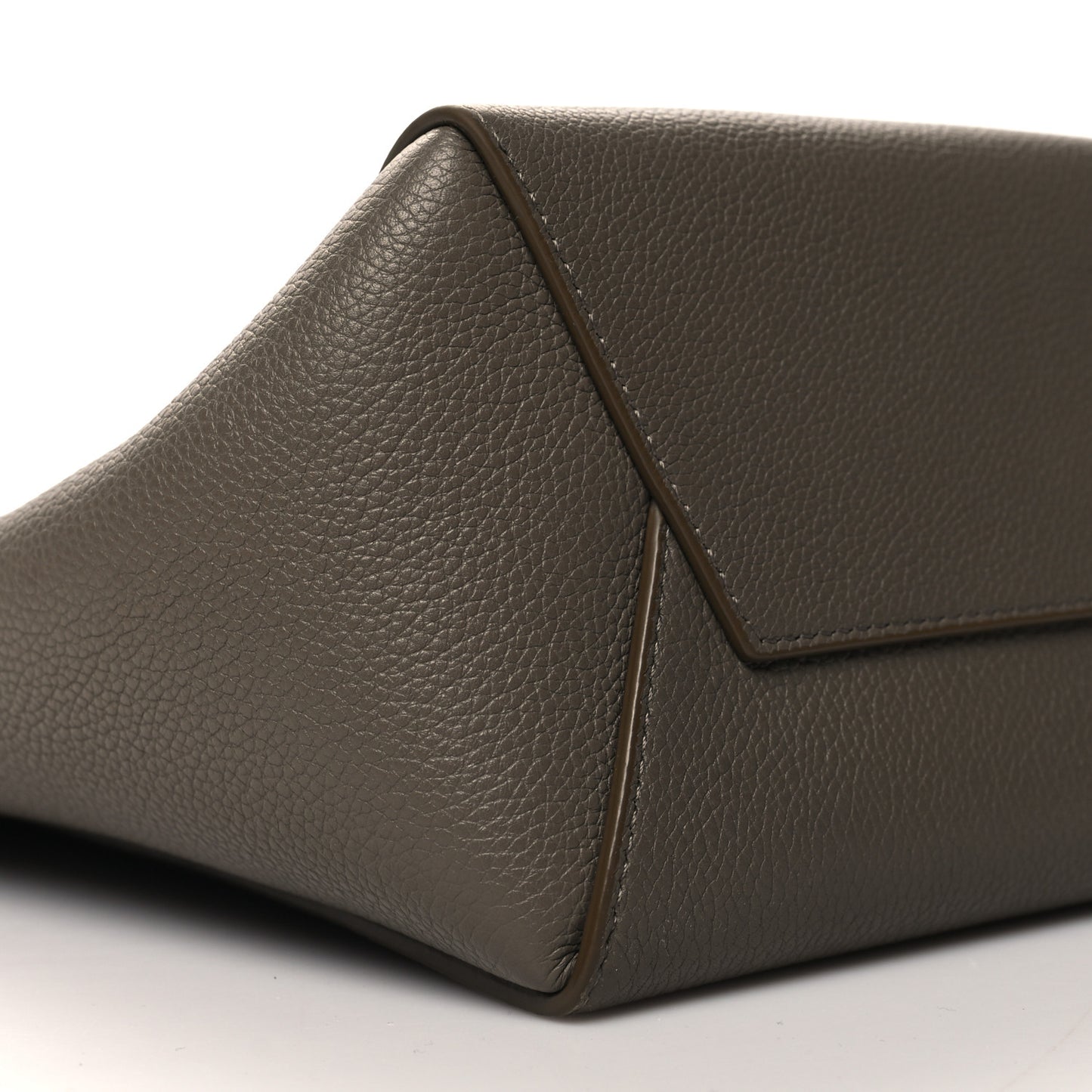 Soft Grained Calfskin Small Sangle Bucket Bag Taupe