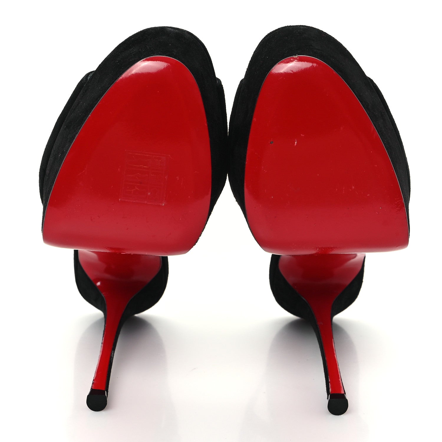 Christian Louboutin Suede Crystal Pumps 37.5 Black 6 of 9