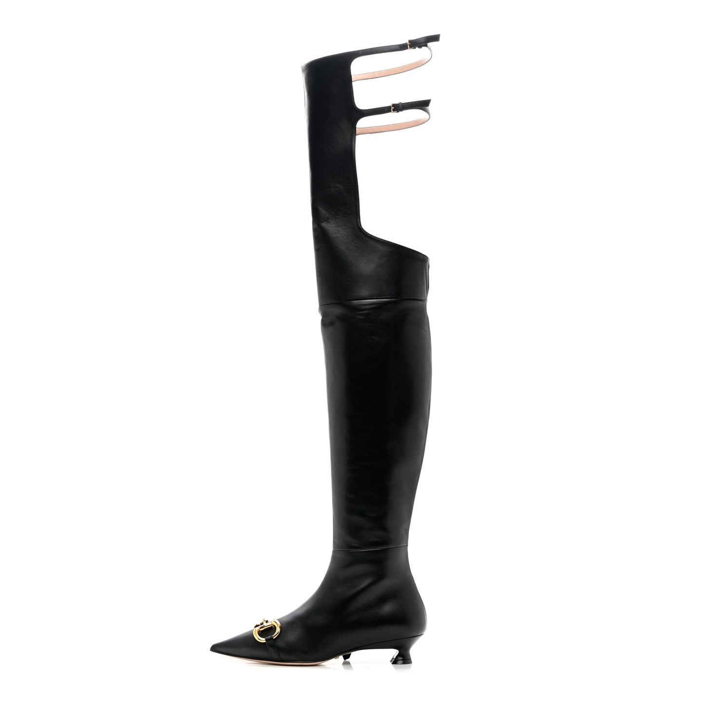 Nappa Horsebit Over The Knee Boots 35 Black