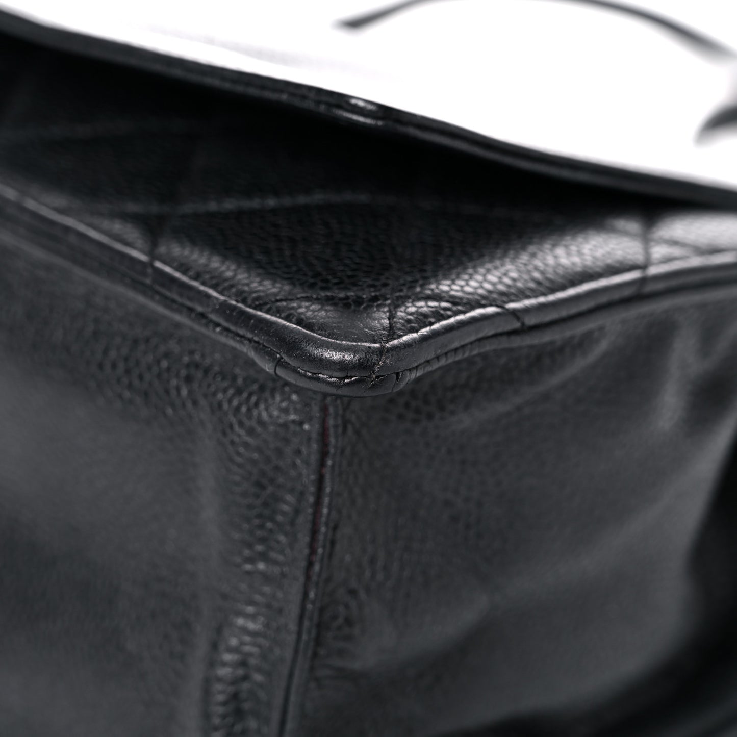 Caviar Quilted Large Retro Class Flap Black