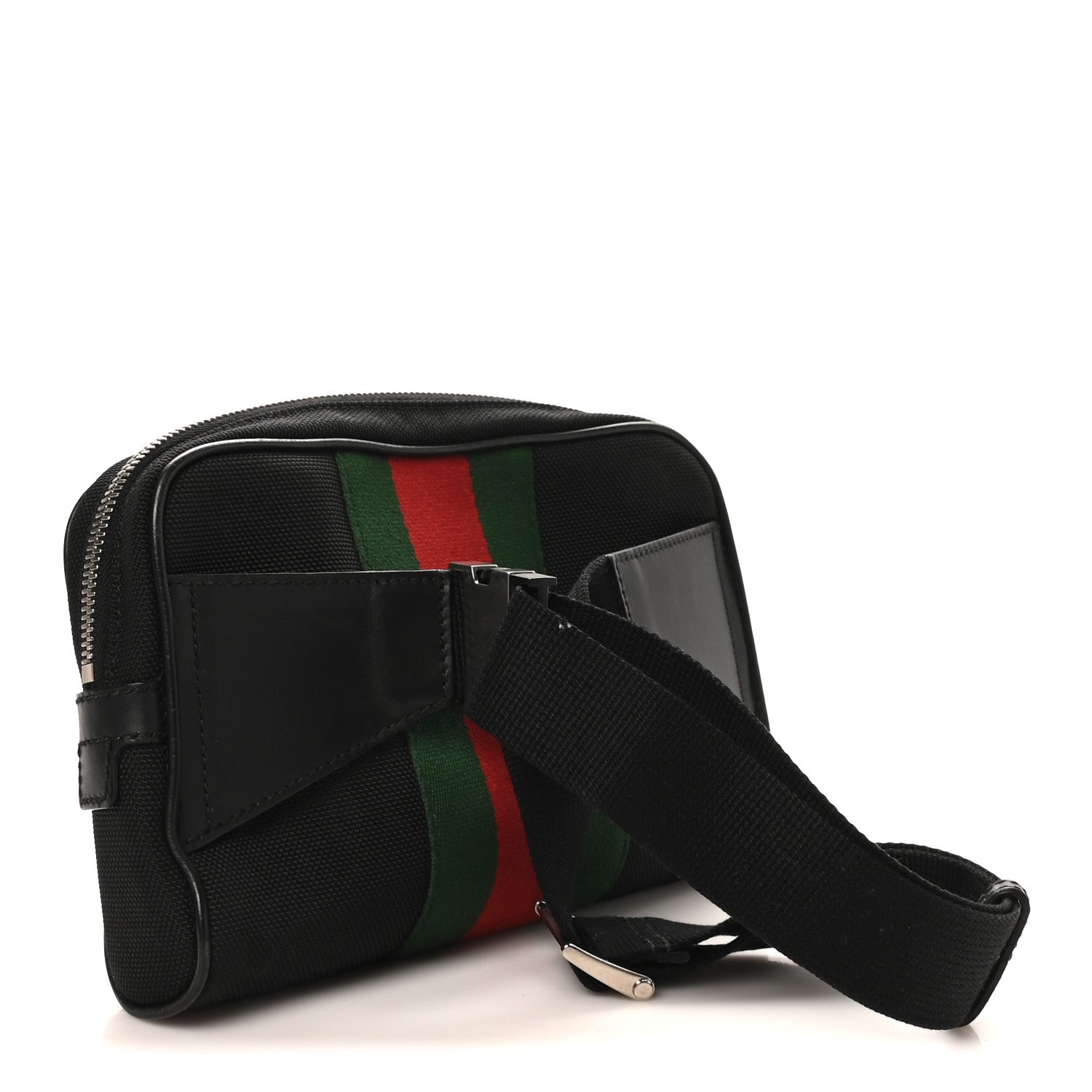 Gucci Canvas Web Slim Belt Bag Black 3 of 10