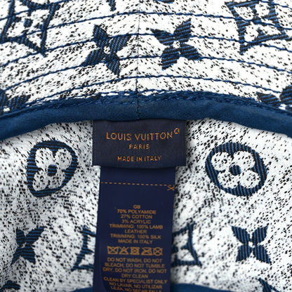 Louis Vuitton Monogram Denim Jacquard Bob Bucket Hat Blue 8 of 9