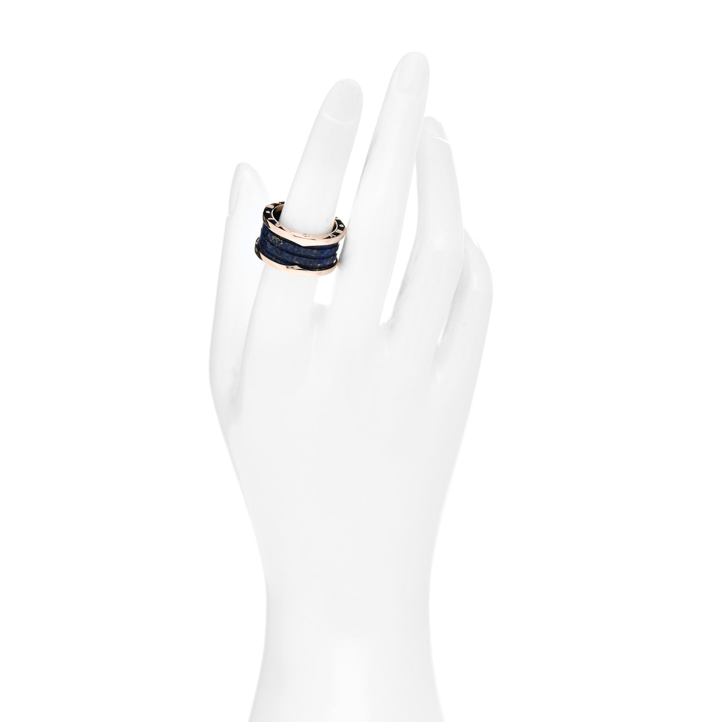 18K Rose Gold Lapis Lazuli B.Zero1 Four-Band Ring 57 8