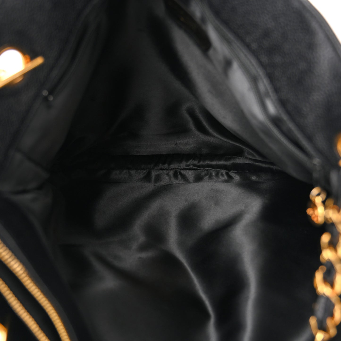 Caviar Large CC Shoulder Bag Black