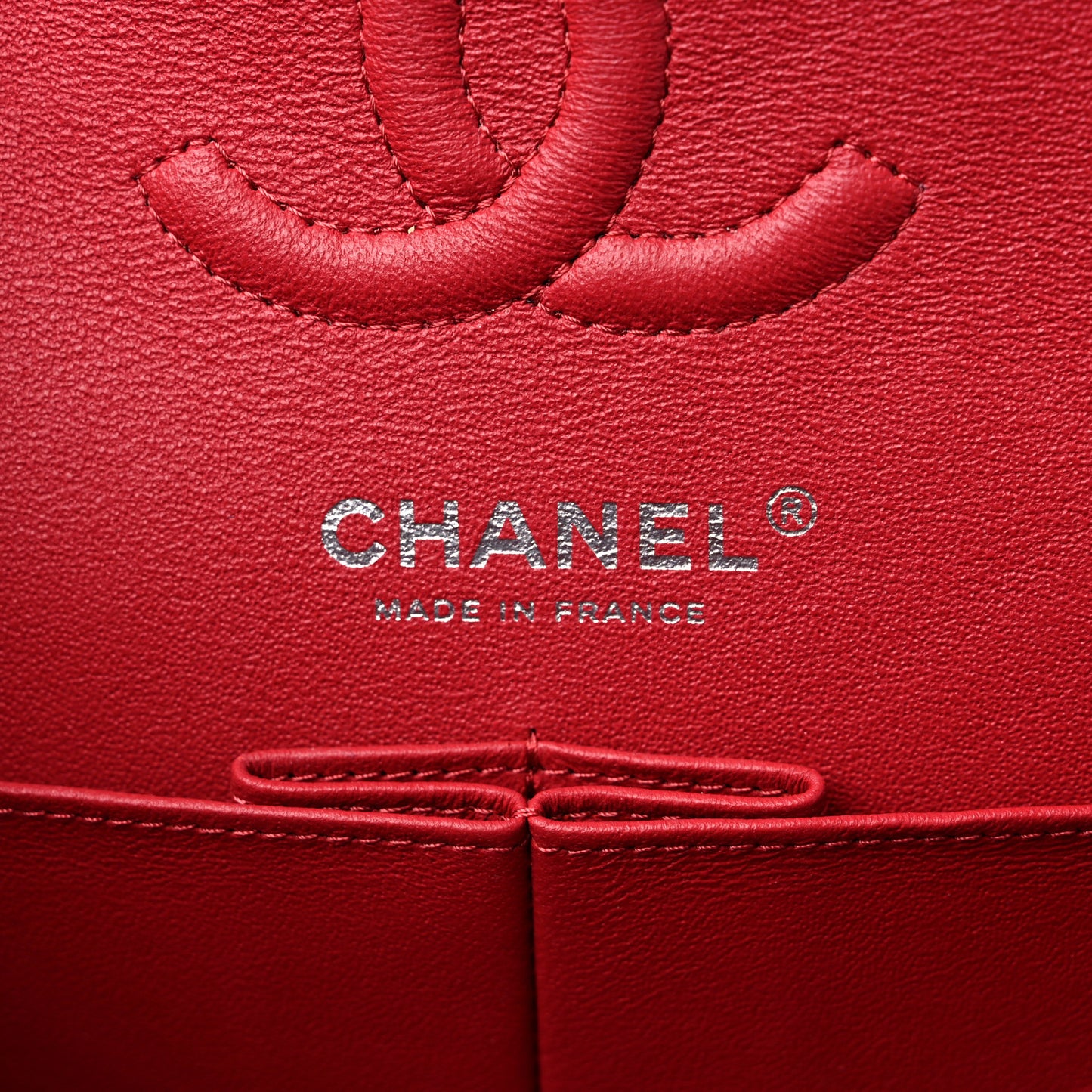 Lambskin Quilted Small Double Flap Red