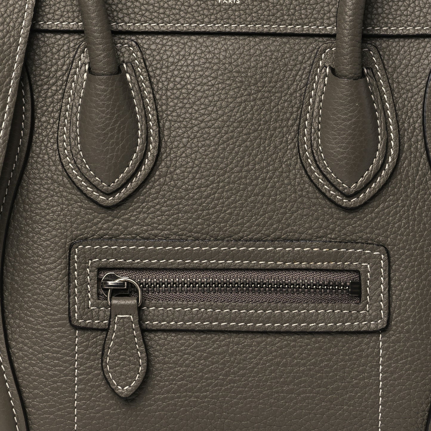 Drummed Calfskin Nano Luggage Souris