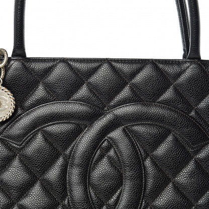 Chanel Caviar Quilted Medallion Tote Black 8 of 10