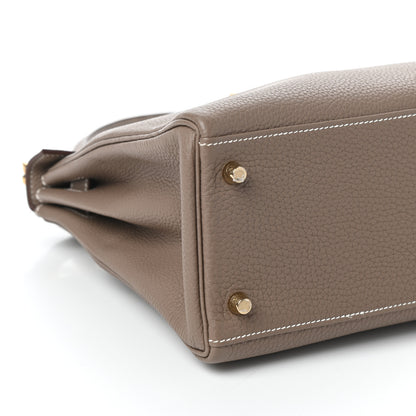 Hermes Togo Kelly Retourne 28 Etoupe 9 of 10