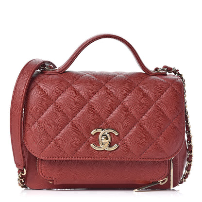 Chanel Caviar Quilted Mini Business Affinity Flap Dark Red 1 of 10