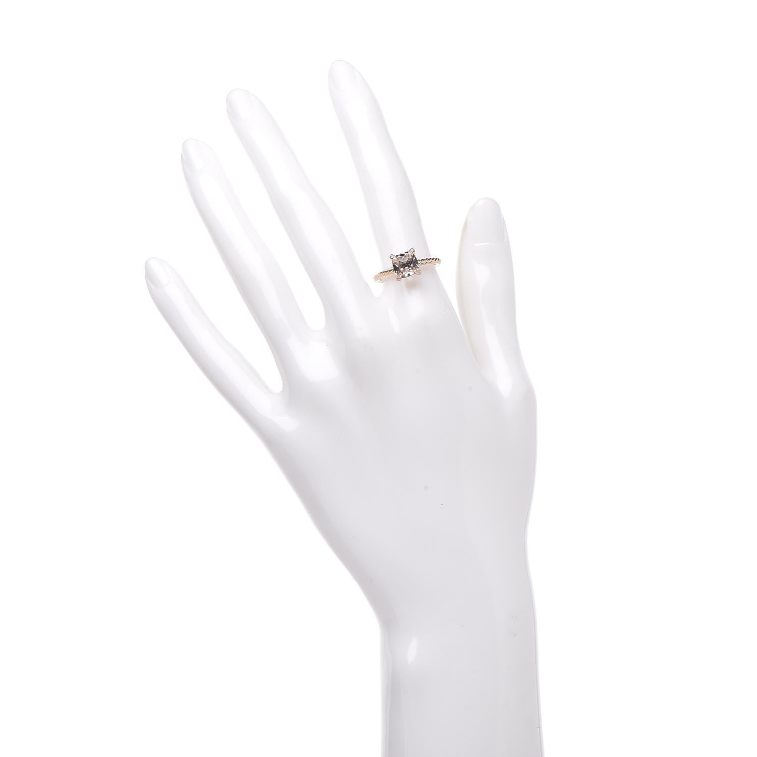 David Yurman 18K Rose Gold Diamond Morganite 7mm Chatelaine Ring 51 5.75 2 of 4