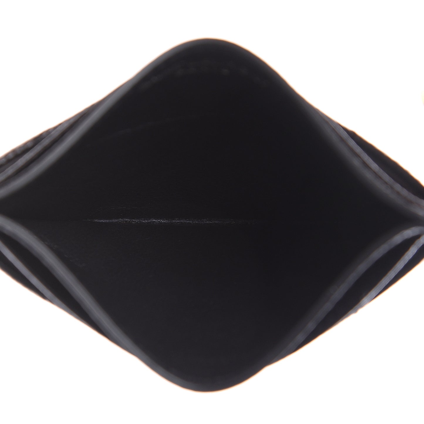 Grain De Poudre Matelasse Chevron Monogram Credit Card Case Black
