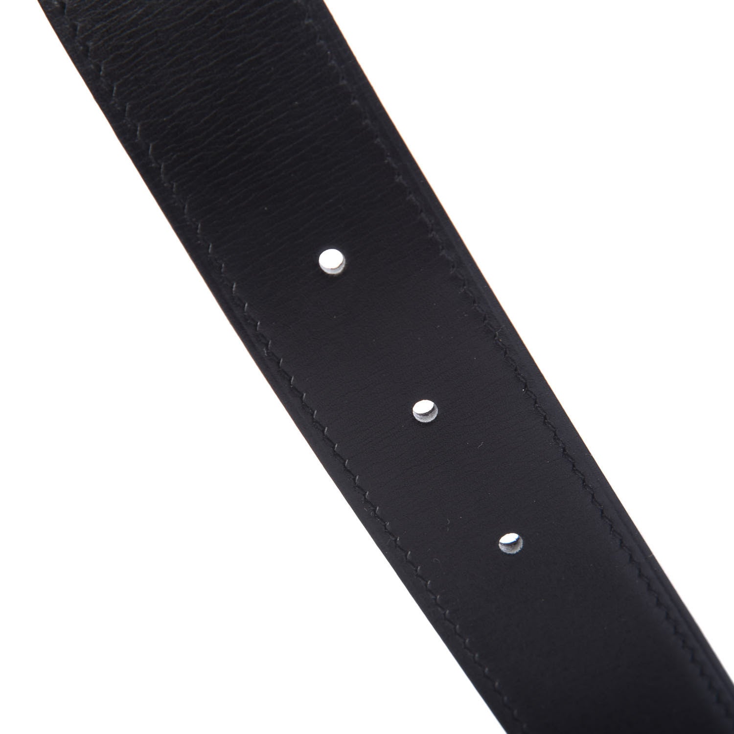 Hermes Box Togo 32mm Belt Strap 85 Black Etoupe 5 of 5
