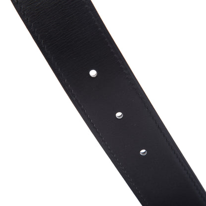 Hermes Box Togo 32mm Belt Strap 85 Black Etoupe 5 of 5