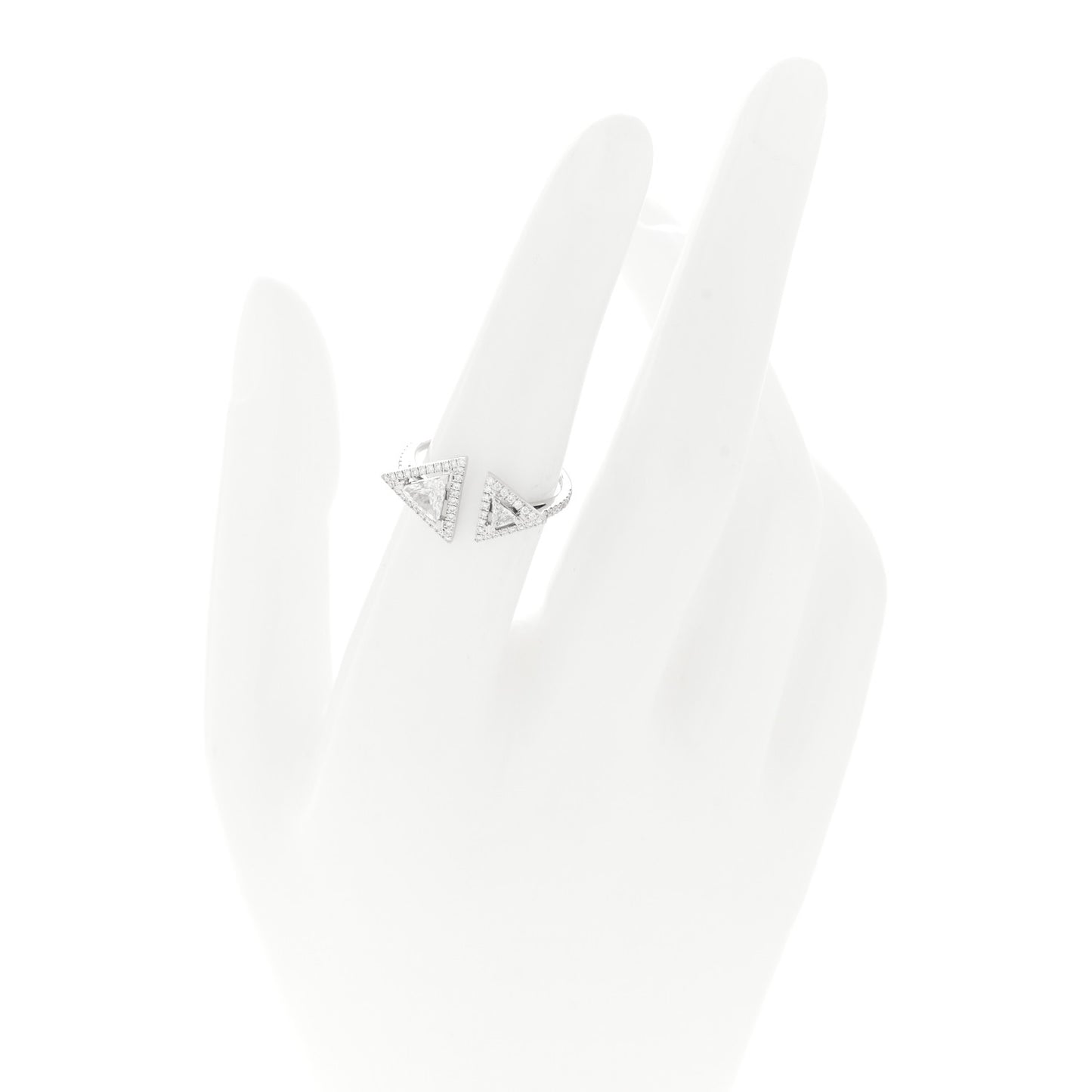 18K White Gold Diamond Thea Toi Moi Ring 52 6