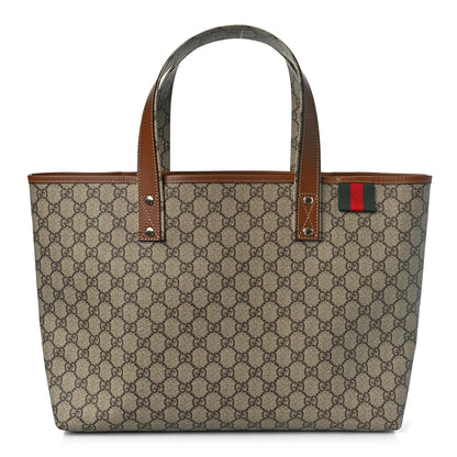 Gucci GG Plus Monogram Medium Signature Web Loop Tote Brown 1 of 8