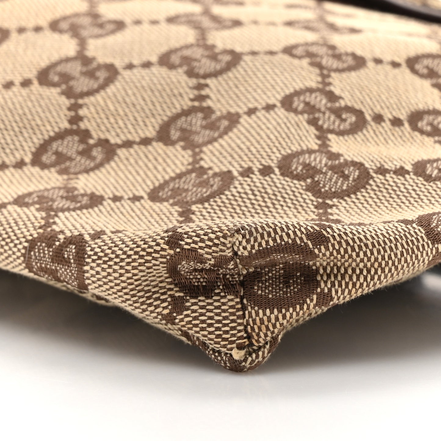 GG Monogram Web Double Pocket Belt Bag Dark Brown