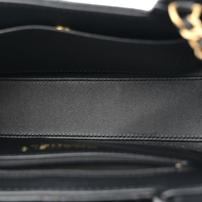 Chanel Shiny Aged Calfskin Quilted Nano Kelly Shopper Black 5 of 11