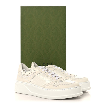 Gucci Calfskin GG Tennis Embossed Perforated Womens Platform 55mm Sneakers 39 Great White 10 of 10