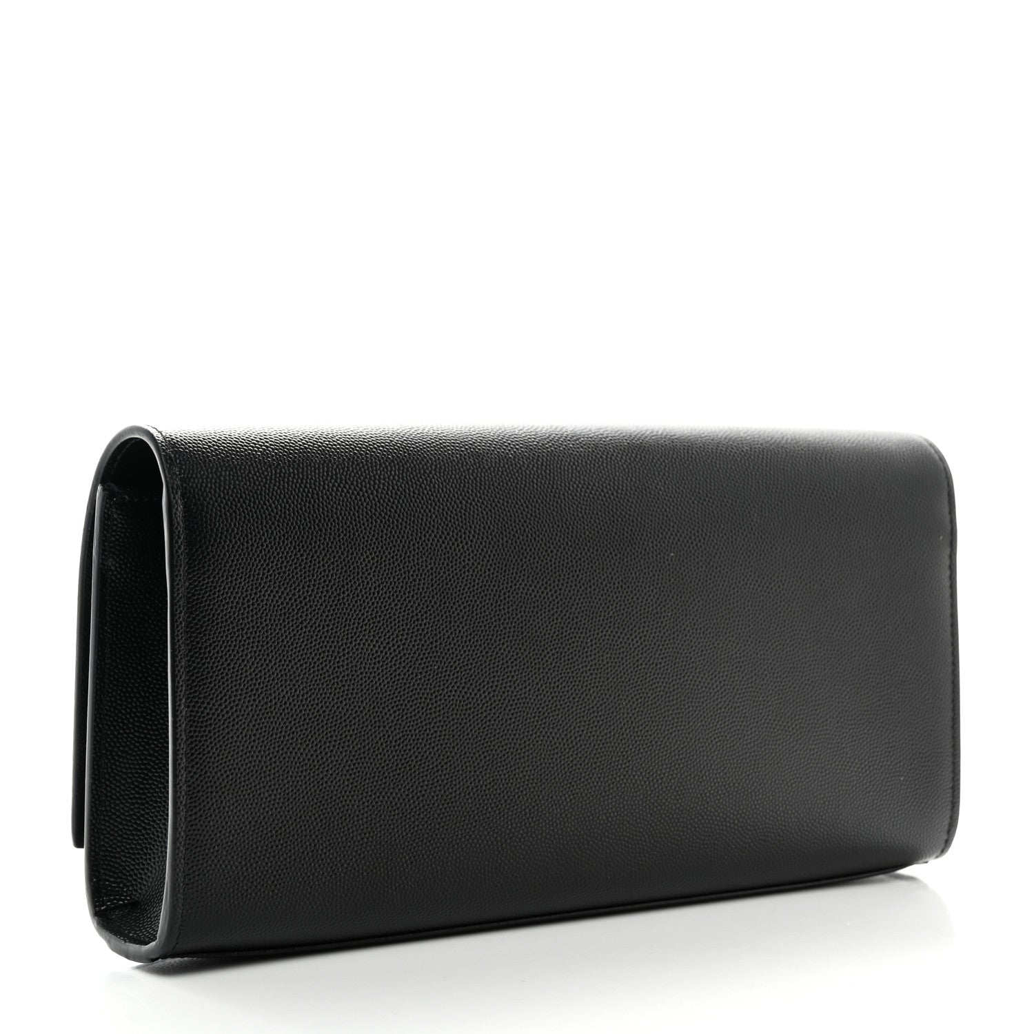 Saint Laurent Grain De Poudre Monochrome Monogram Cassandre Clutch Black 3 of 7