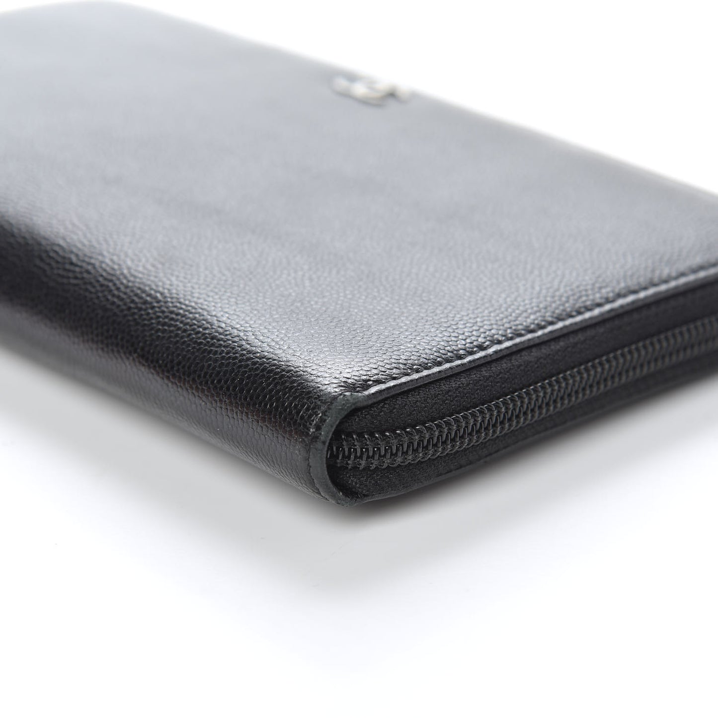 Caviar Large Sevruga Zip Around Organizer Wallet Black