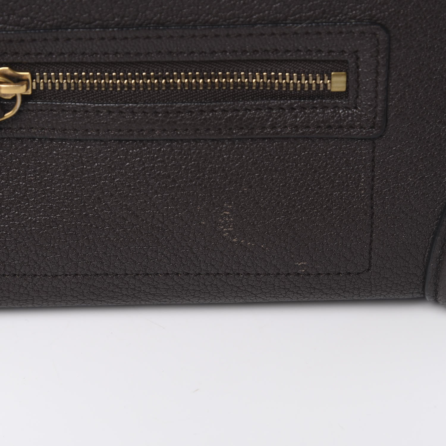 Celine Drummed Calfskin Nano Luggage Brown 15 of 20