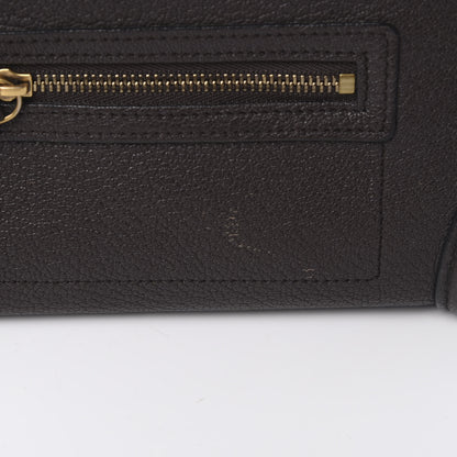 Celine Drummed Calfskin Nano Luggage Brown 15 of 20