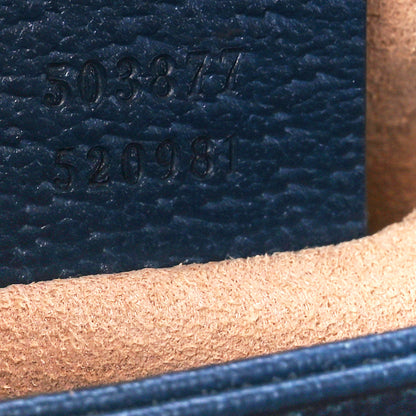 Gucci Textured Calfskin Web Small Ophidia Chain Shoulder Bag Blue Agata 8 of 11