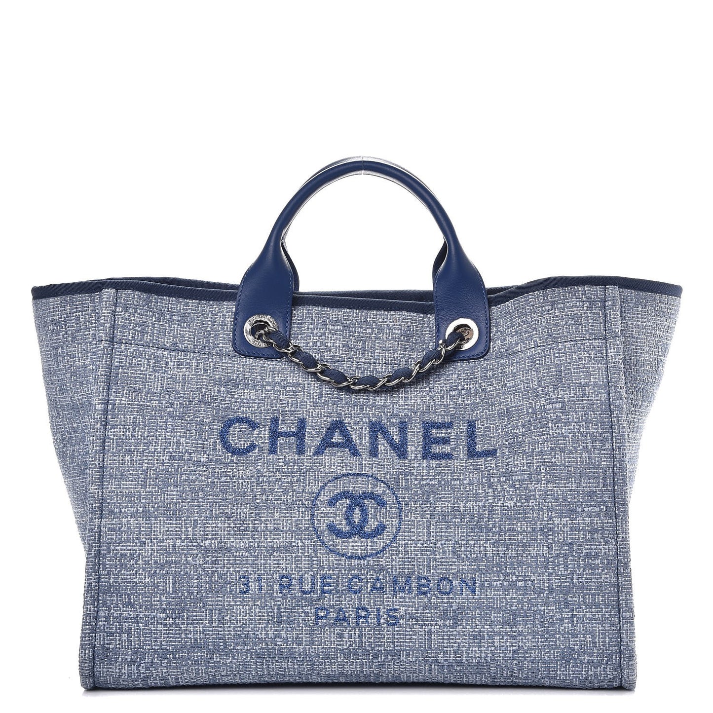 Canvas Large Deauville Tote Blue