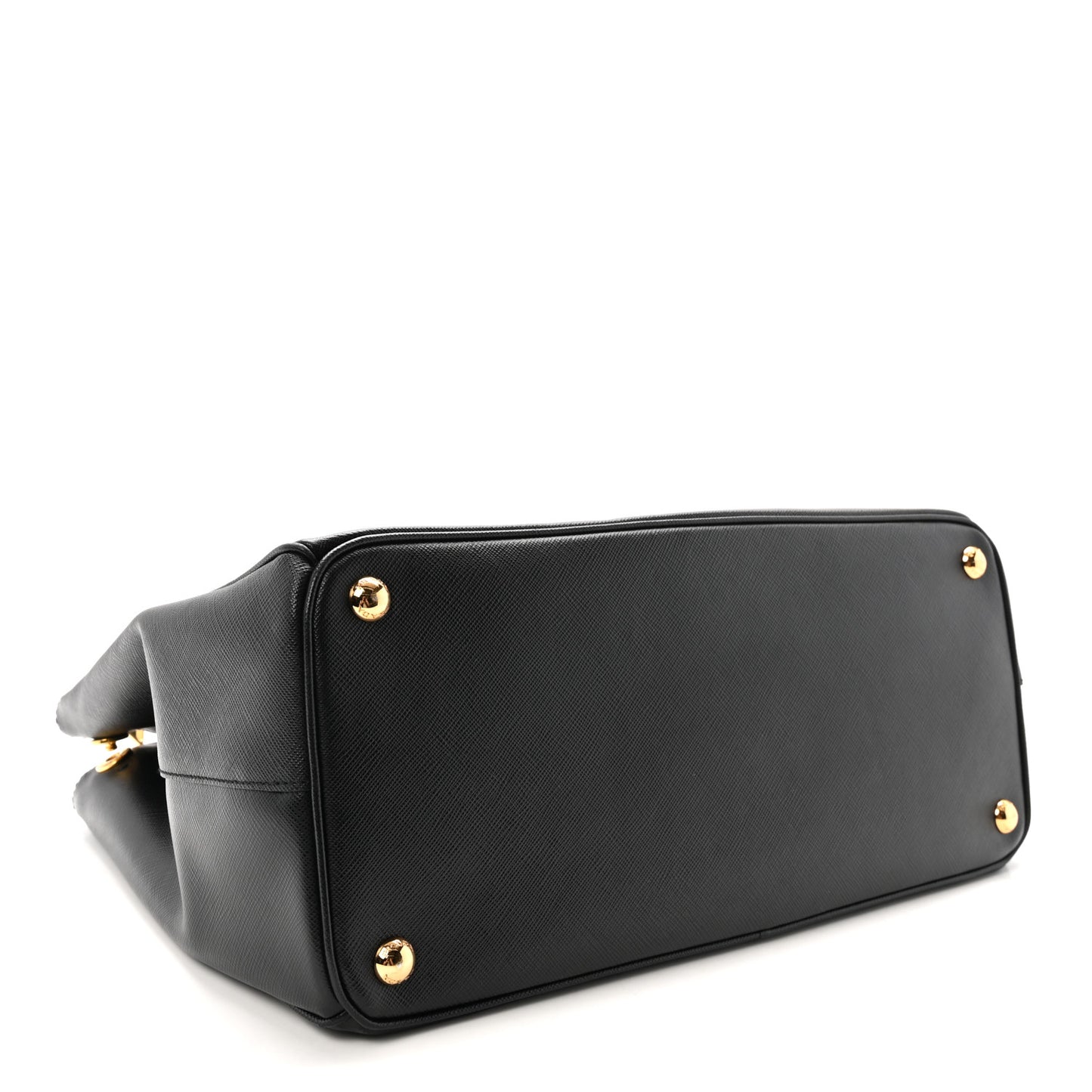 Saffiano Medium Galleria Double Zip Tote Black