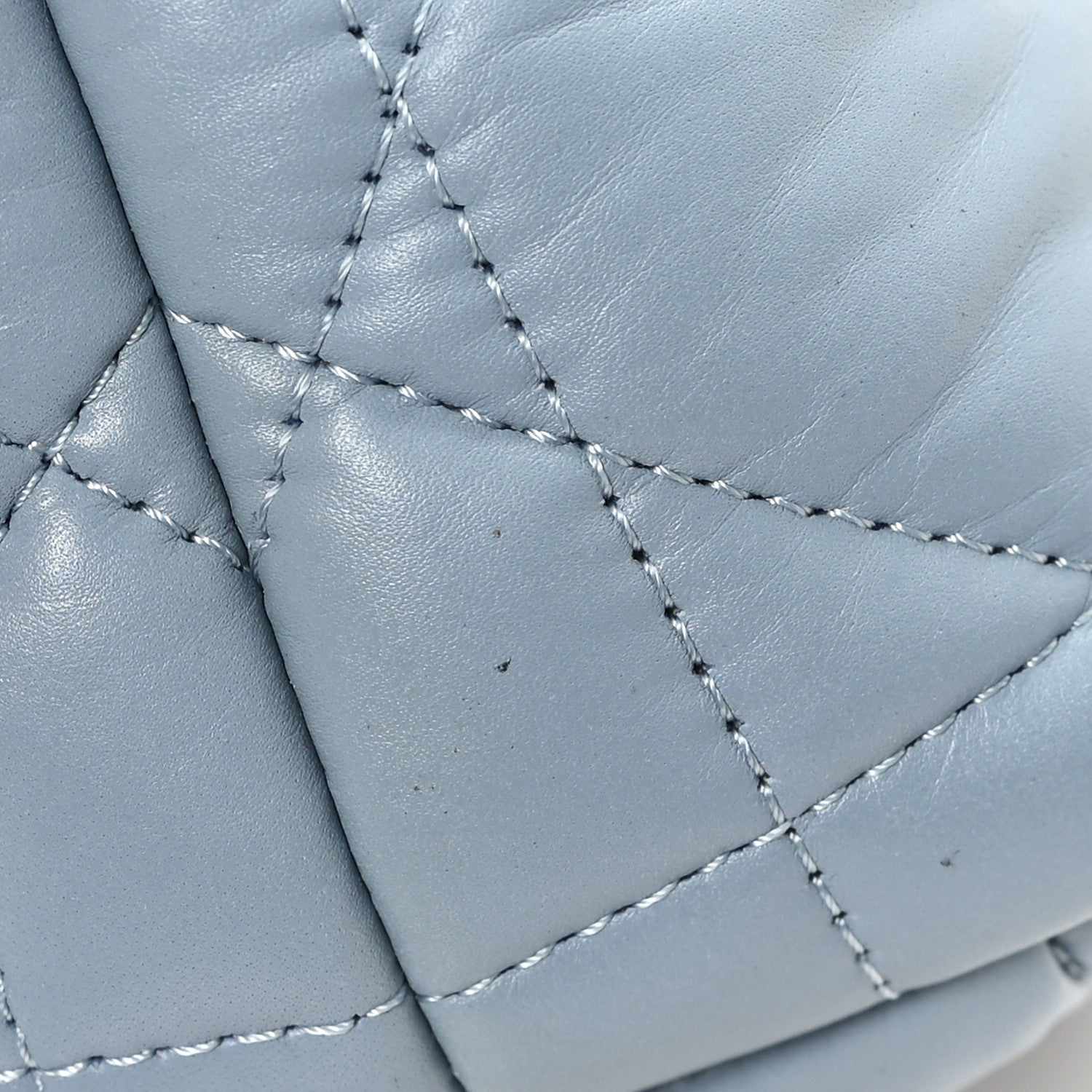 Christian Dior Calfskin Macrocannage Small Diortravel Nomad Pouch Bracing Blue 11 of 11