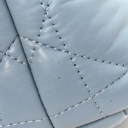 Christian Dior Calfskin Macrocannage Small Diortravel Nomad Pouch Bracing Blue 11 of 11