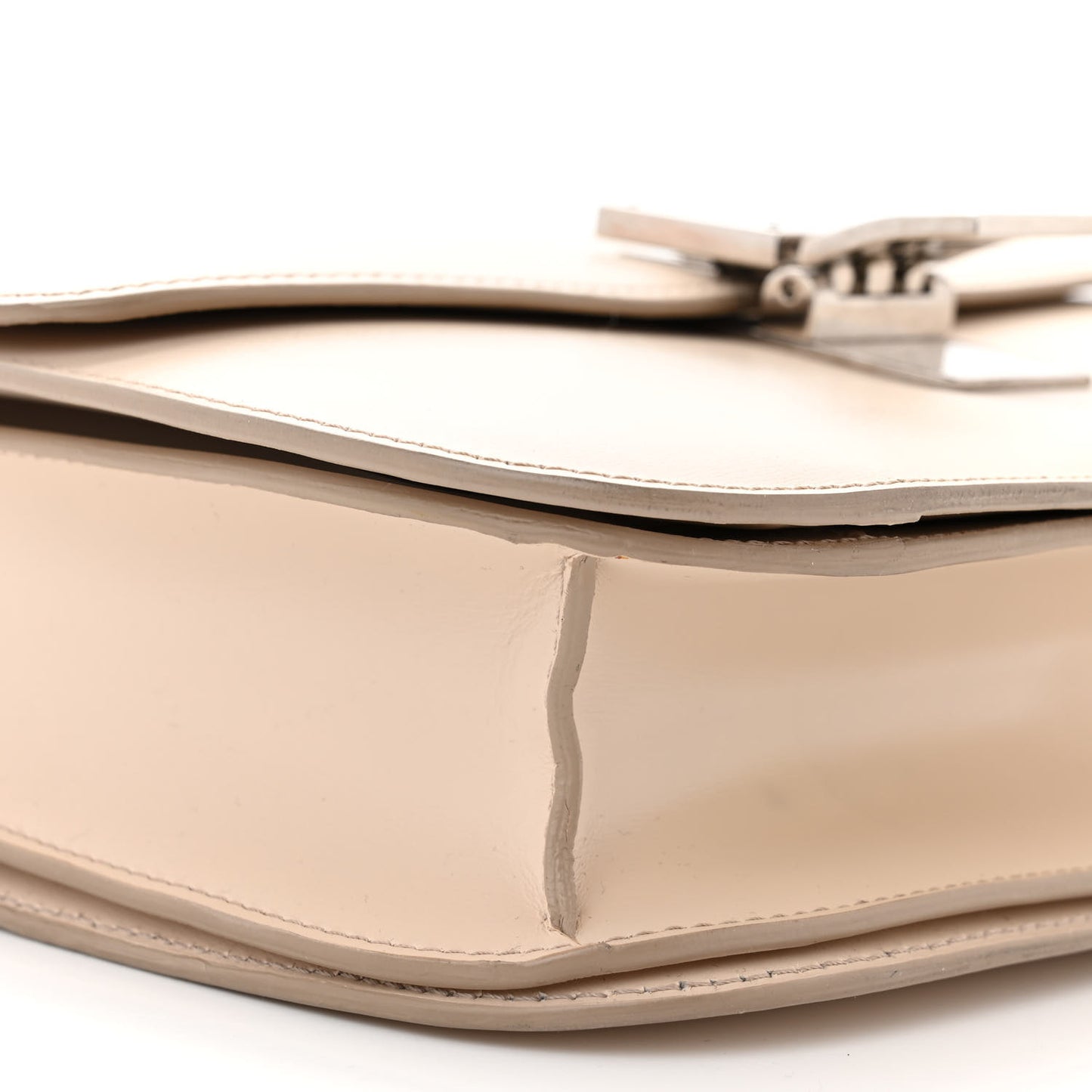 Calfskin Medium Classic Box Flap Bag Cream