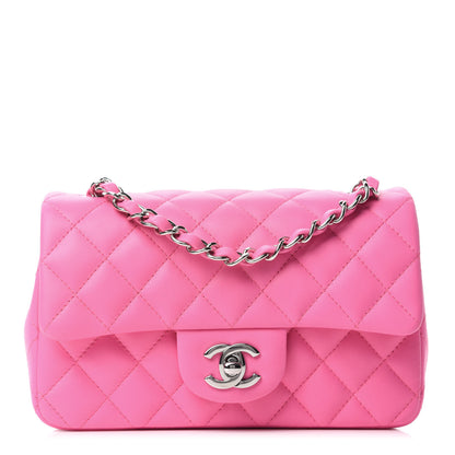 Chanel Lambskin Quilted Mini Rectangular Flap Pink 1 of 11