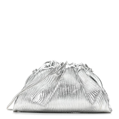 Bottega Veneta Metallic Bark Calfskin The Mini Pouch Silver 1 of 10