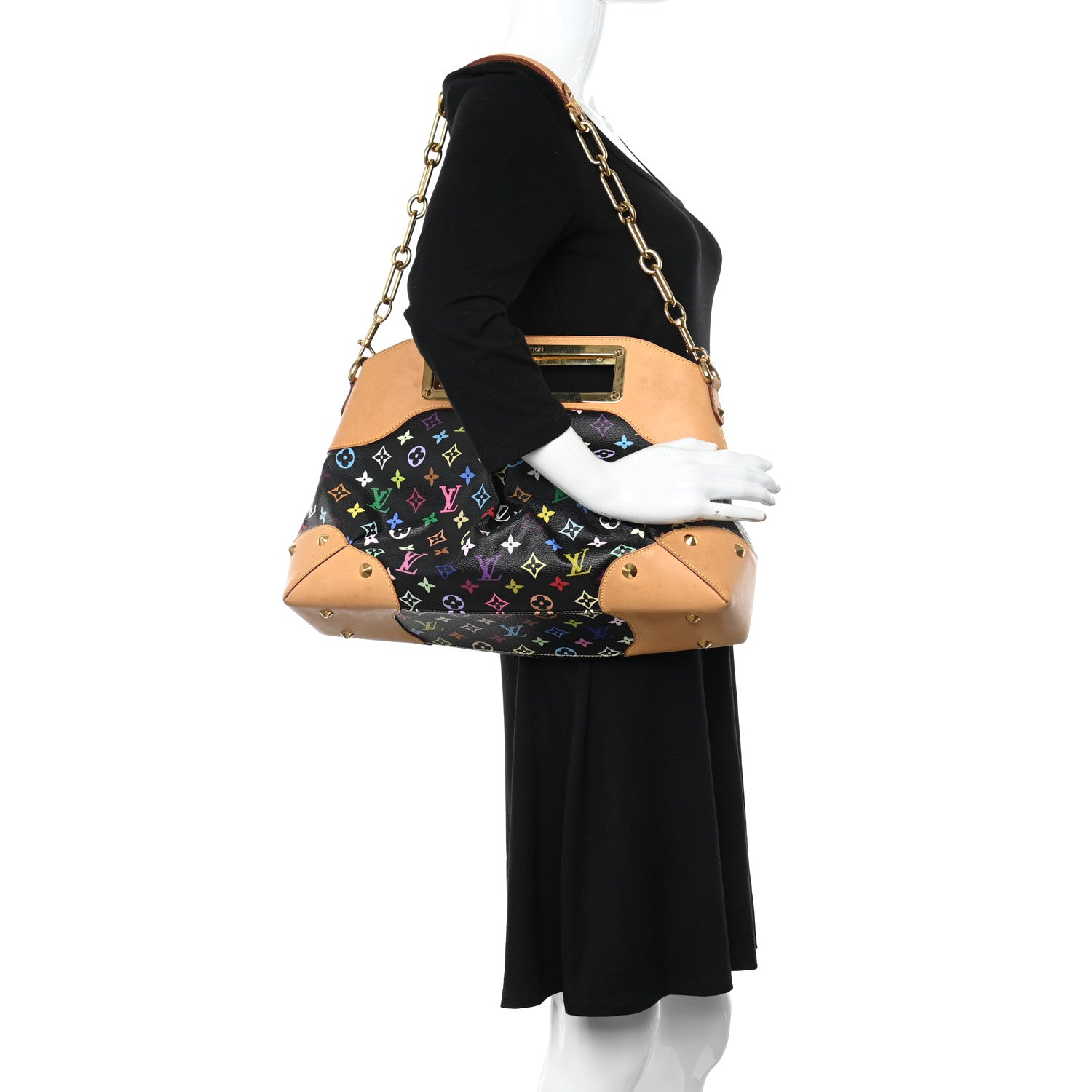 Louis Vuitton Monogram Multicolor Judy GM Black 2 of 12