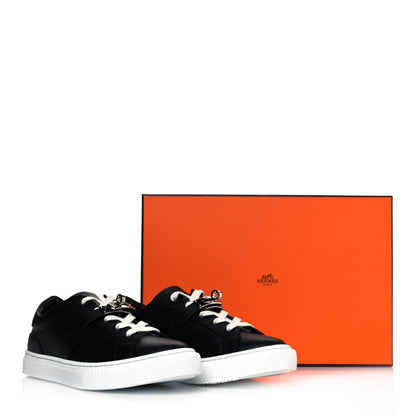 Hermes Calfskin Day Sneakers 36.5 Black 8 of 8