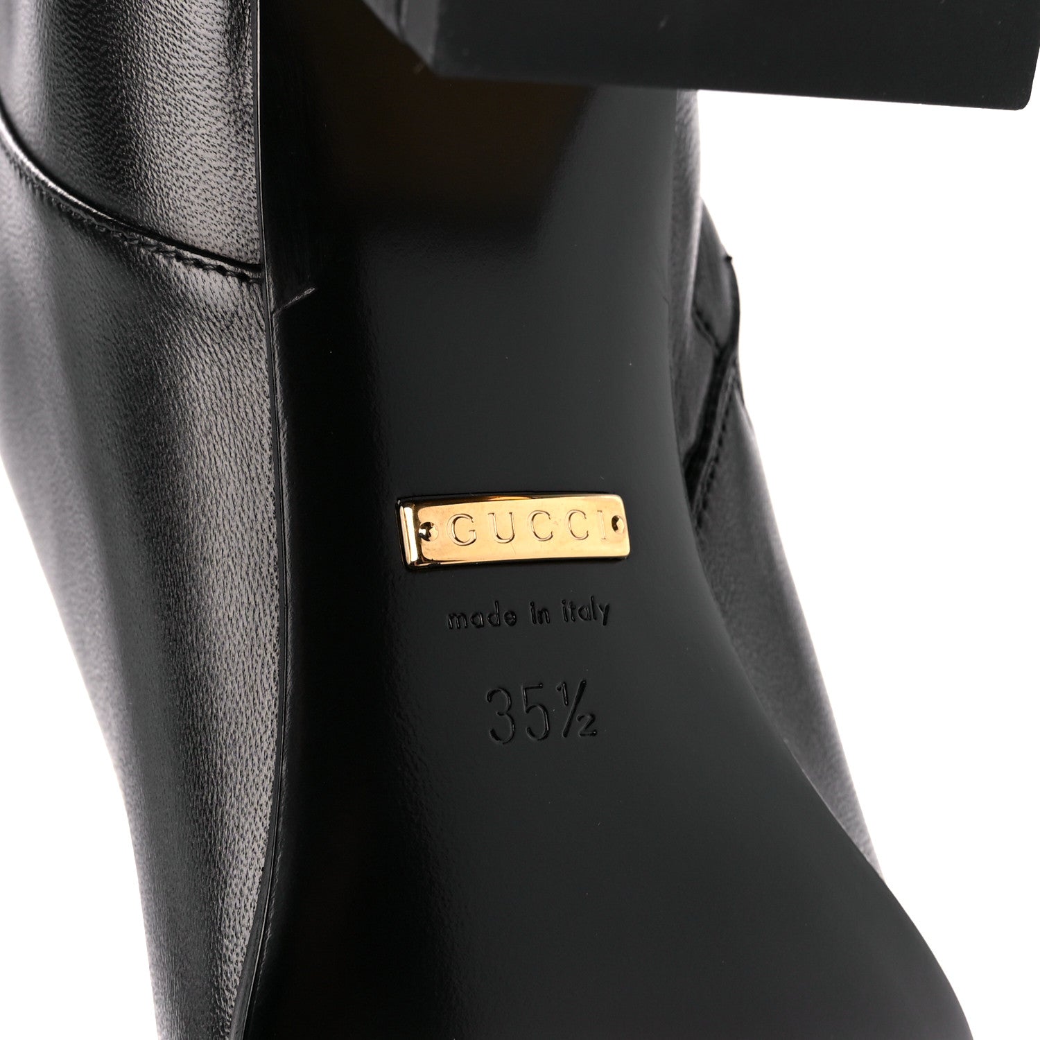 Gucci Nappa Charlotte Horsebit 55mm Ankle Boots 35.5 Black 6 of 9