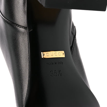 Gucci Nappa Charlotte Horsebit 55mm Ankle Boots 35.5 Black 6 of 9