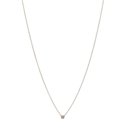 Tiffany 18K Rose Gold Diamond .03ct Elsa Peretti Diamonds by the Yard Pendant Necklace 1 of 8
