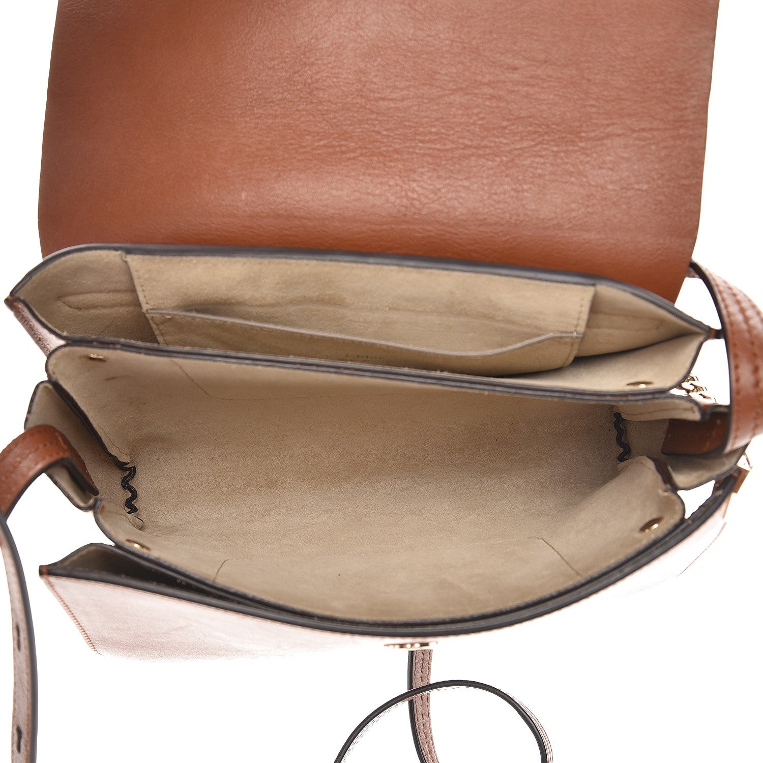 Chloe Suede Calfskin Small Faye Shoulder Bag Tobacco 5 of 9