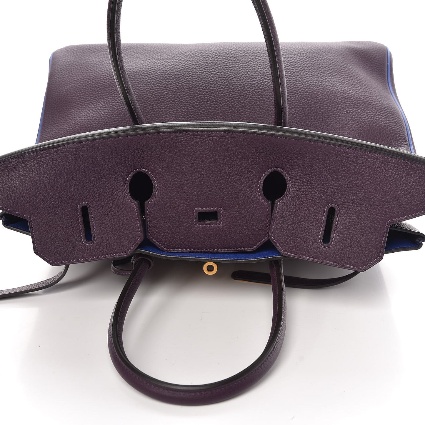 Togo Horseshoe Birkin 35 Raisin Bleu Electrique