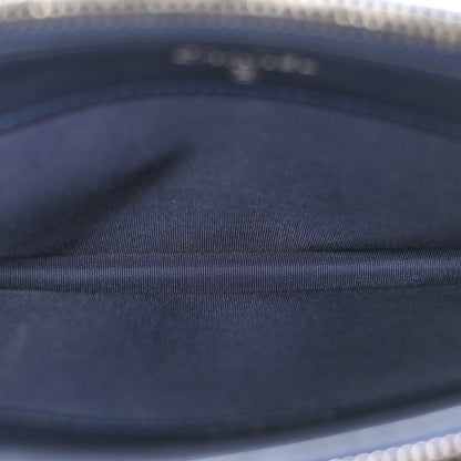 Chanel Metallic Caviar Quilted Small Boy Clutch With Chain Navy 7 of 13