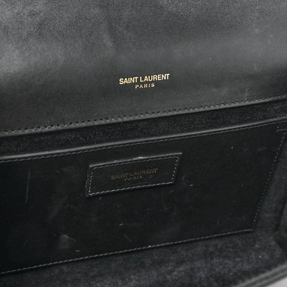 Saint Laurent Smooth Calfskin Medium Classic Monogram Kate Tassel Satchel Black 11 of 14